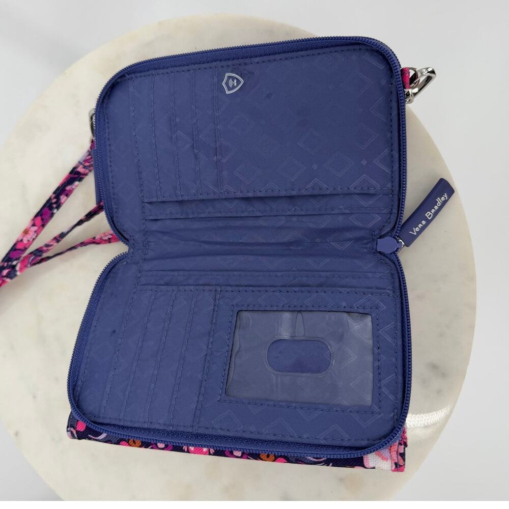 Vera Bradley Magenta Medallion RFID 3-in-1 Crossbody Wallet - Picture 3 of 6
